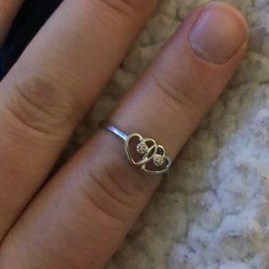 Jared’s ring. white gold with diamond chips size 8